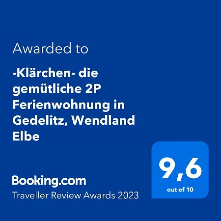 -klaerchen- Gemuetliche 2p In Gedelitz, Wendland Elbe Apartament